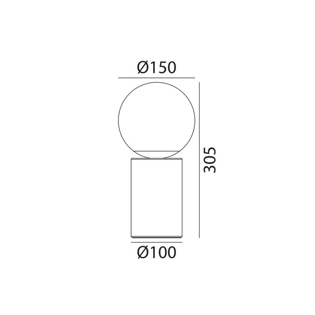 Lampe De Chevet Tactile Lobb Boule Verre Et Laiton Mat laiton, MILLUMINE