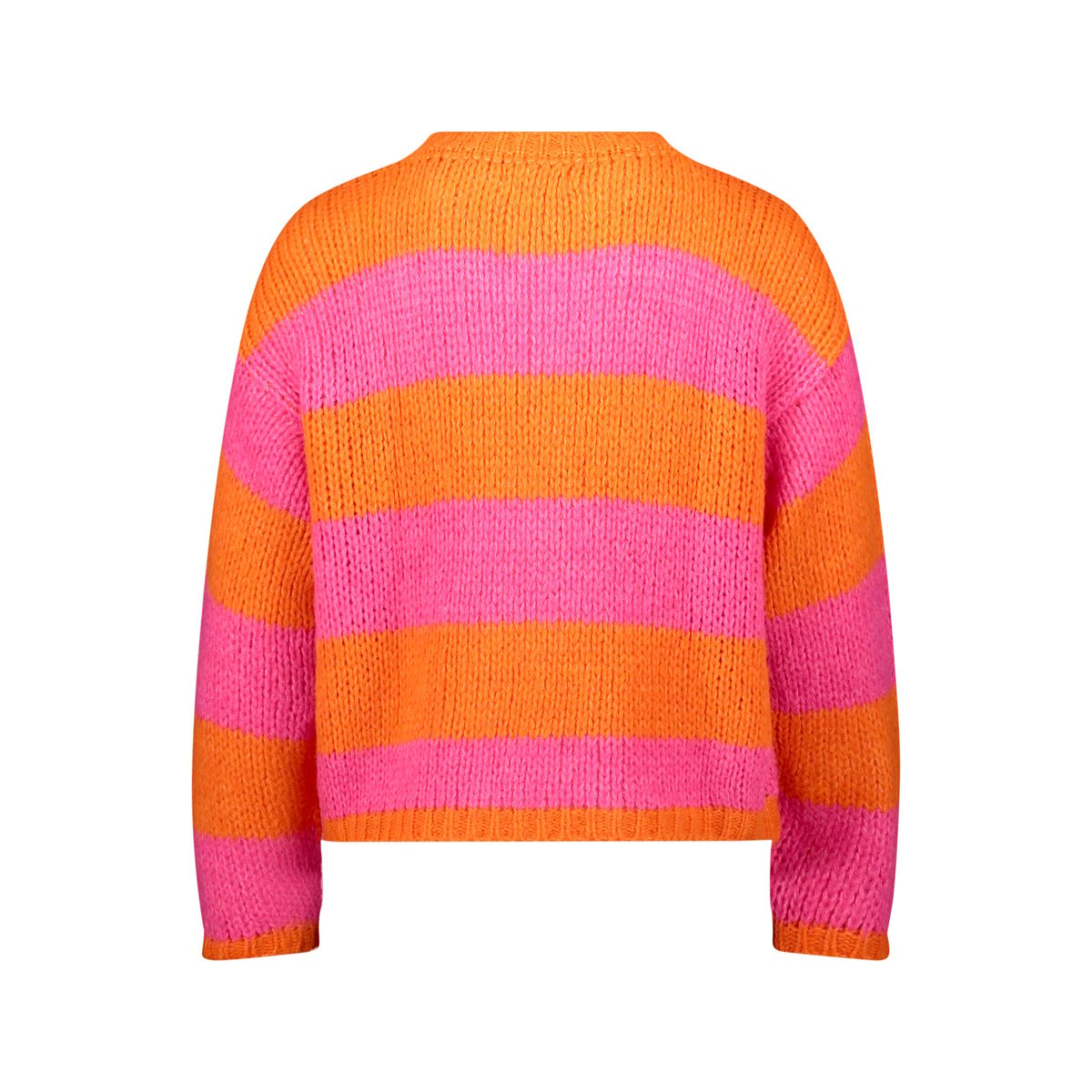 Pull-over en maille à encolure ronde orange/pink, CARTOON