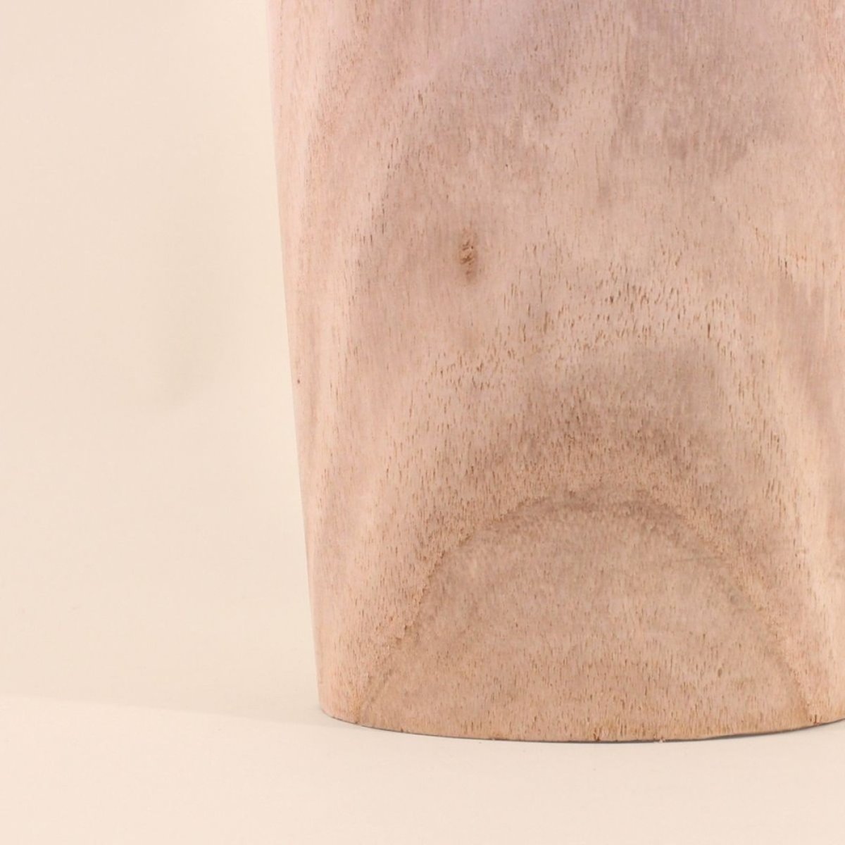 Vase en bois brut, H48cm naturel, ORNAMI