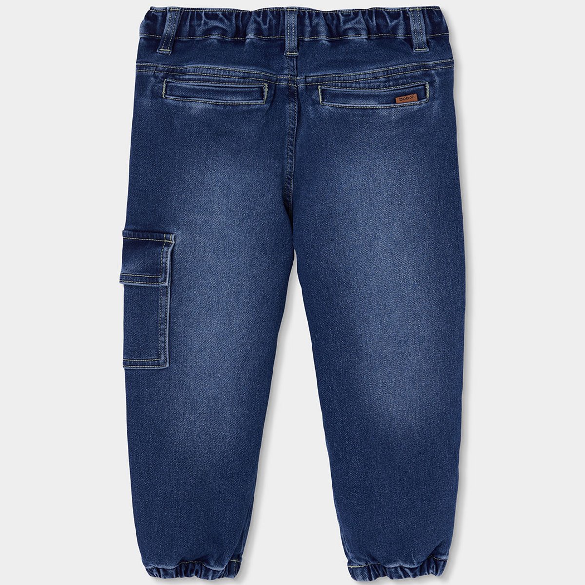 Pantalon garçon denim avec poche latérale bleu, BOBOLI
