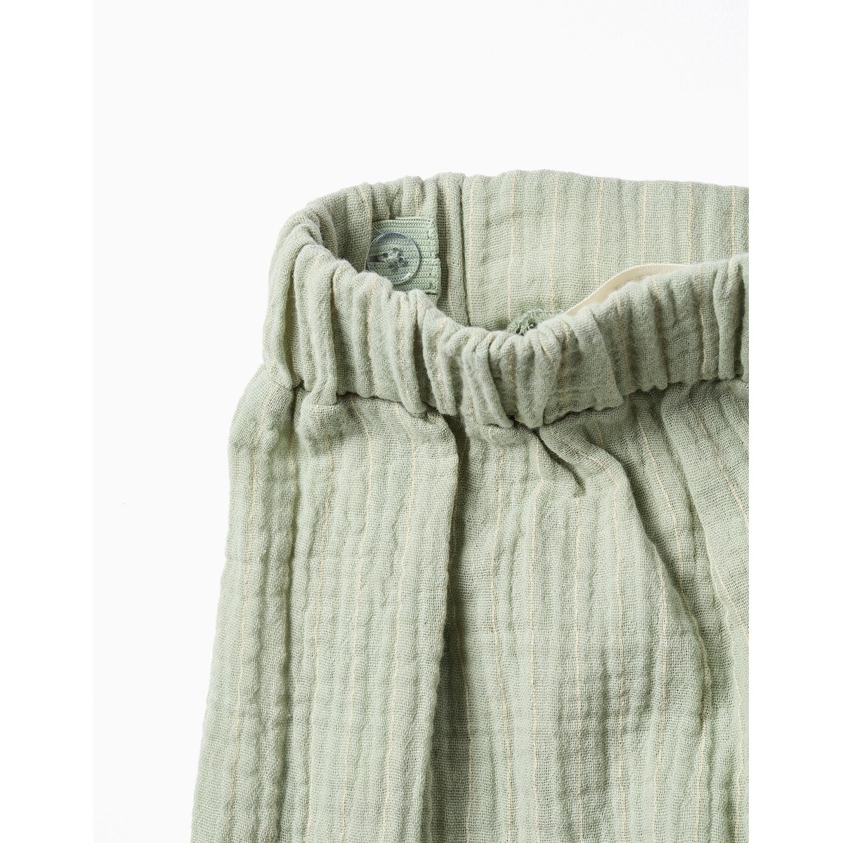 Short en coton avec finition ric rac vert clair, ZIPPY