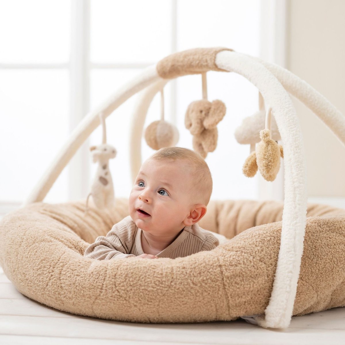 Tapis d'éveil avec arches Teddy marron, écru, beige, NATTOU