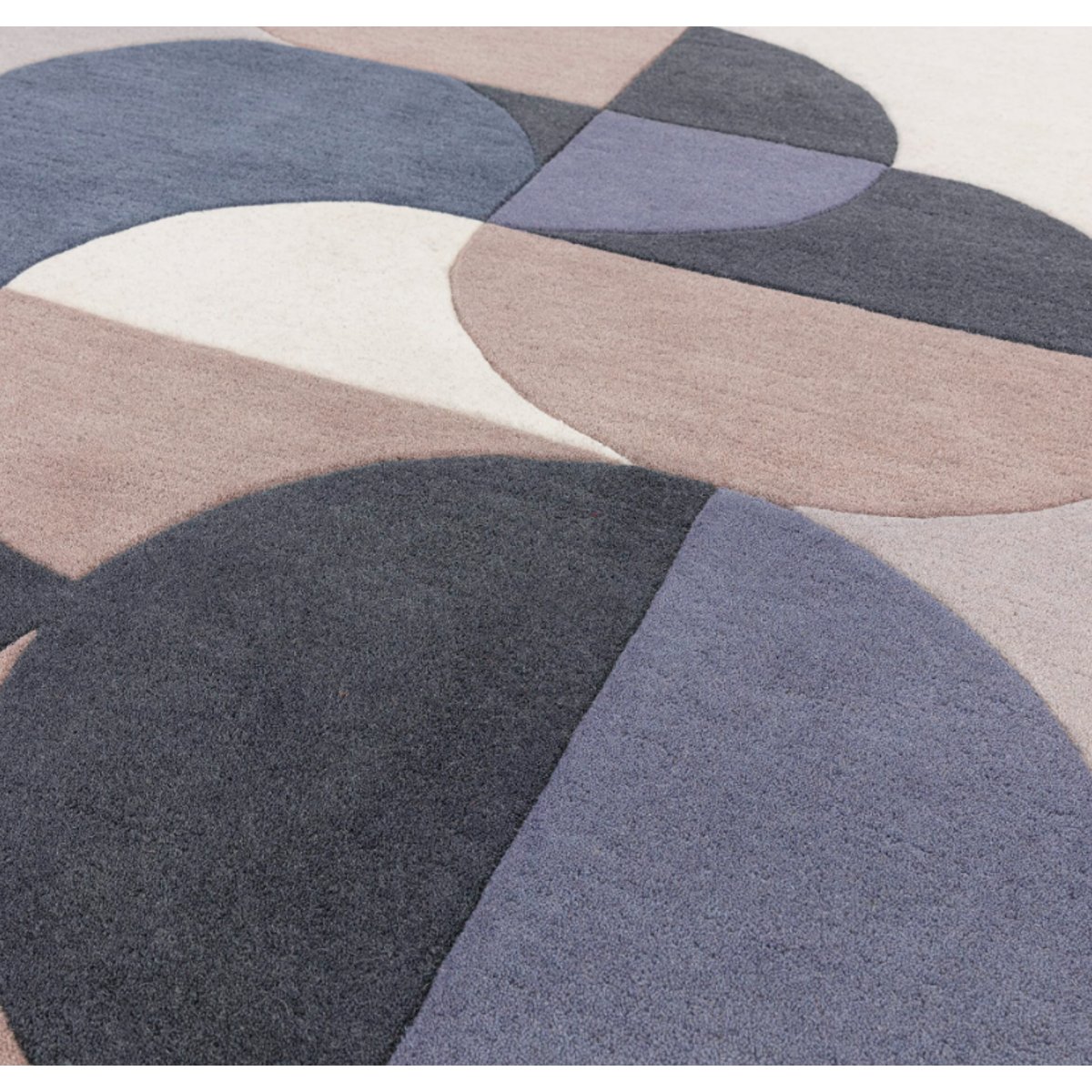 Tapis tufté main en laine SEPAL gris, NOVATREND