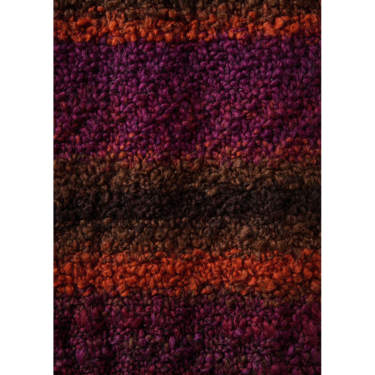 Écharpe tricotée multicolore bordeaux, LA FEE MARABOUTEE