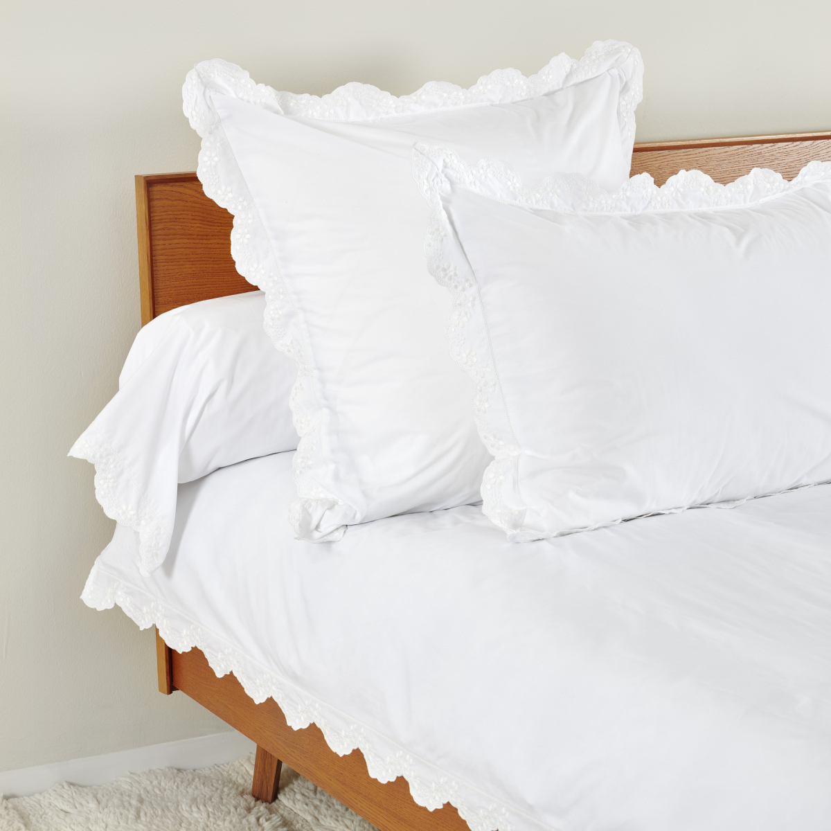 Housse De Couette Brodée Héloise Percale De Coton - HELOISE blanc, TRADITION DES VOSGES