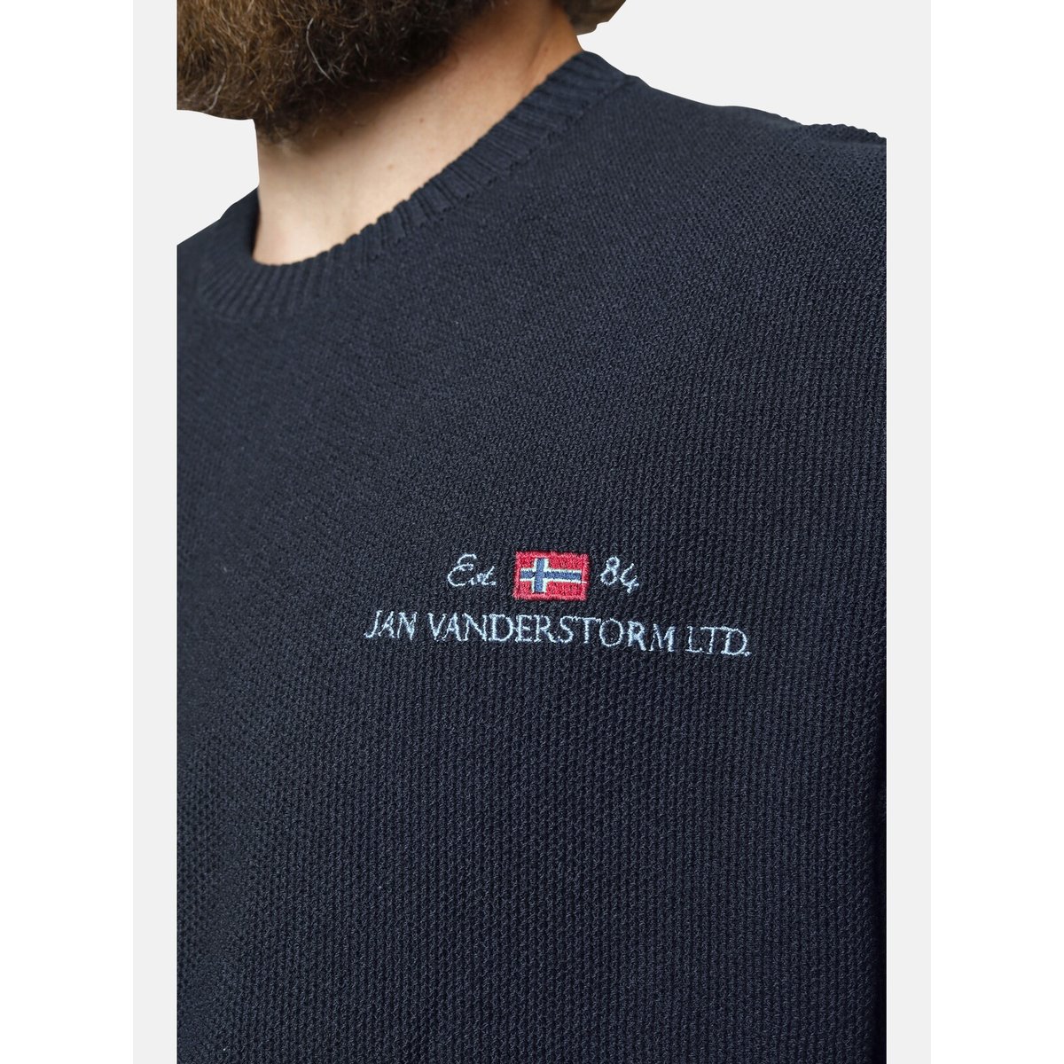 Pull ALBREKT bleu foncé, JAN VANDERSTORM