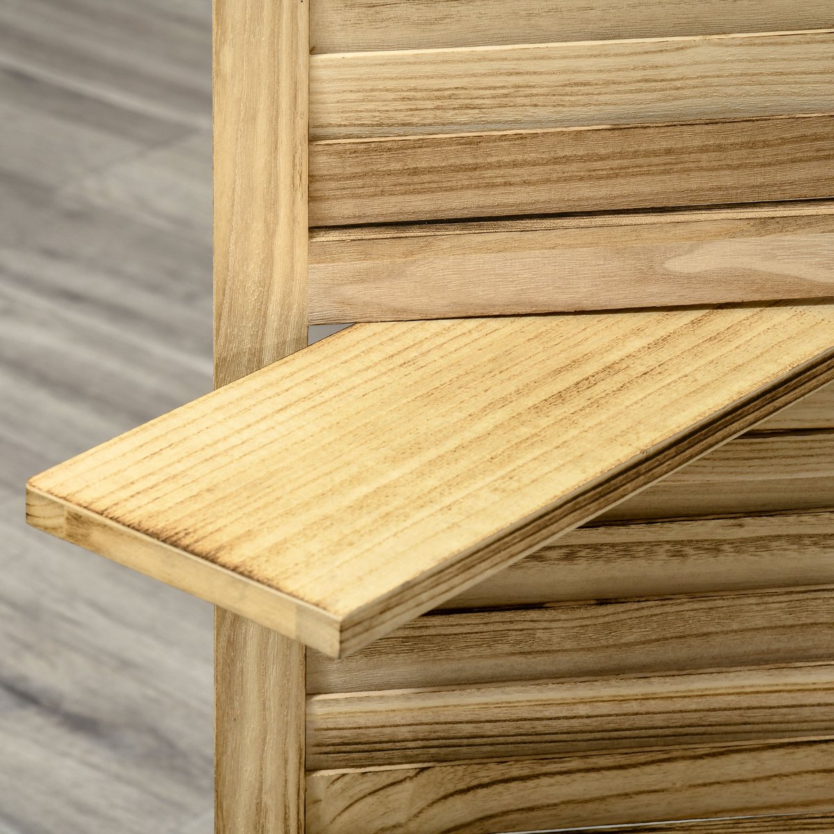 Écran de confidentialité Bois Noyer beige, HOMCOM