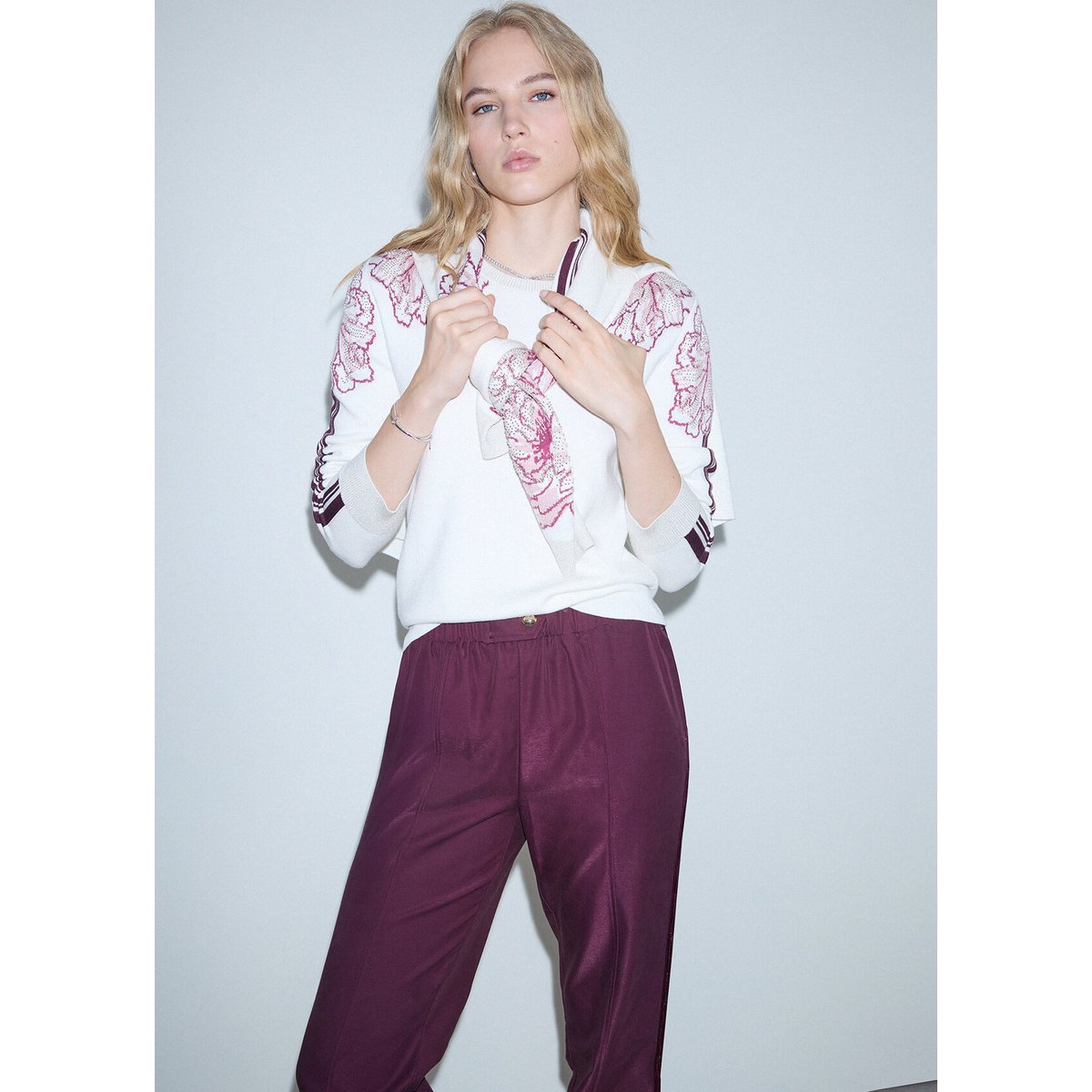 Pull Jacquard blanc, LIU JO