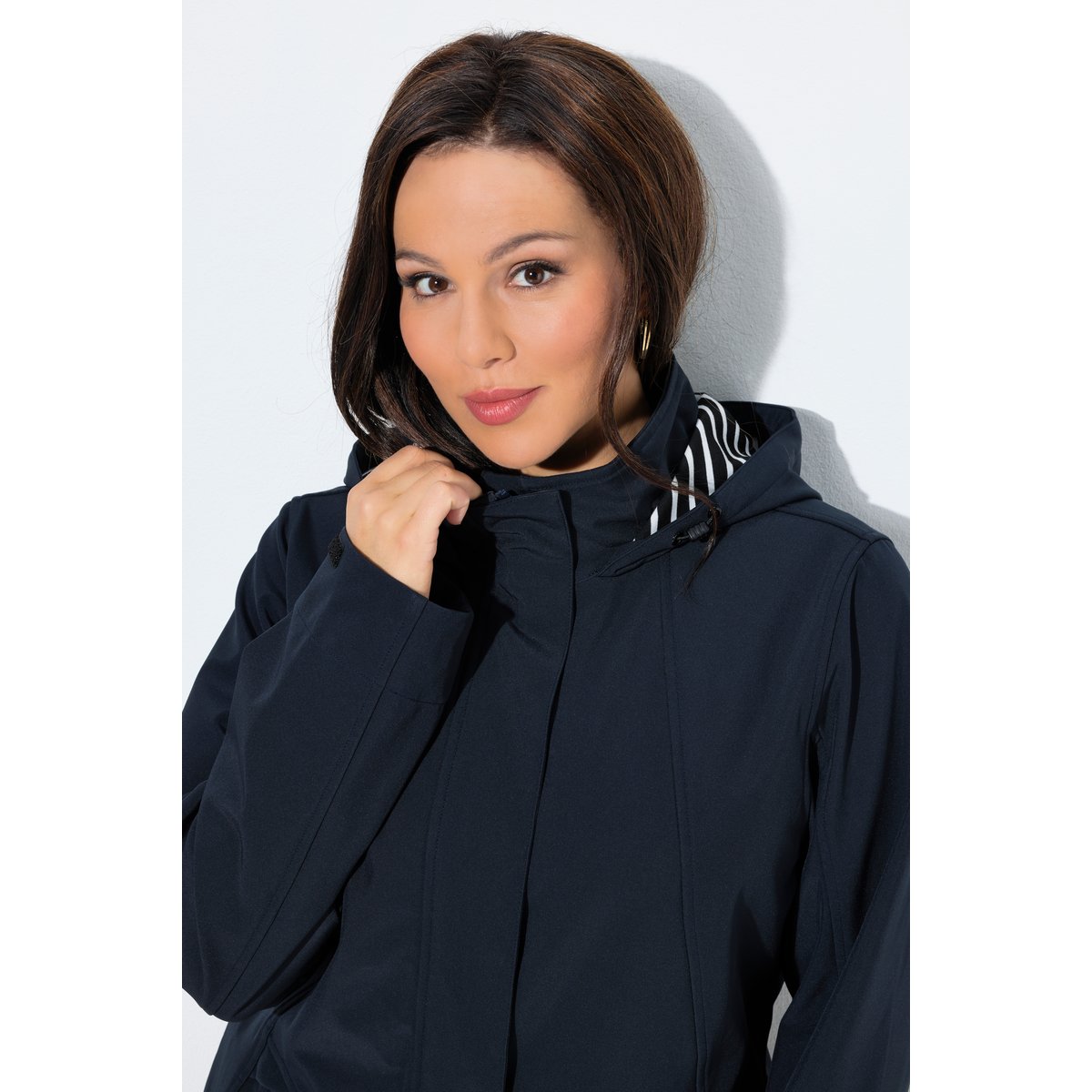 Veste Softshell HYPRAR à capuche marine, ULLA POPKEN