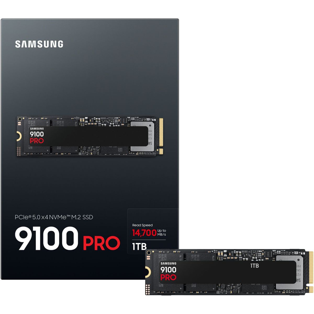 Disque SSD interne 1To 9100 PRO NVMe M.2 couleur unique, SAMSUNG