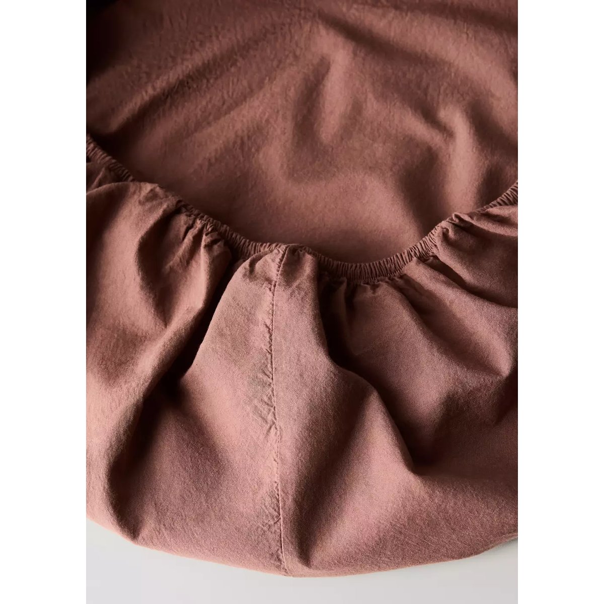 Drap-housse en coton lavé pour lit 135/140 cm rose géranium, MANGO HOME