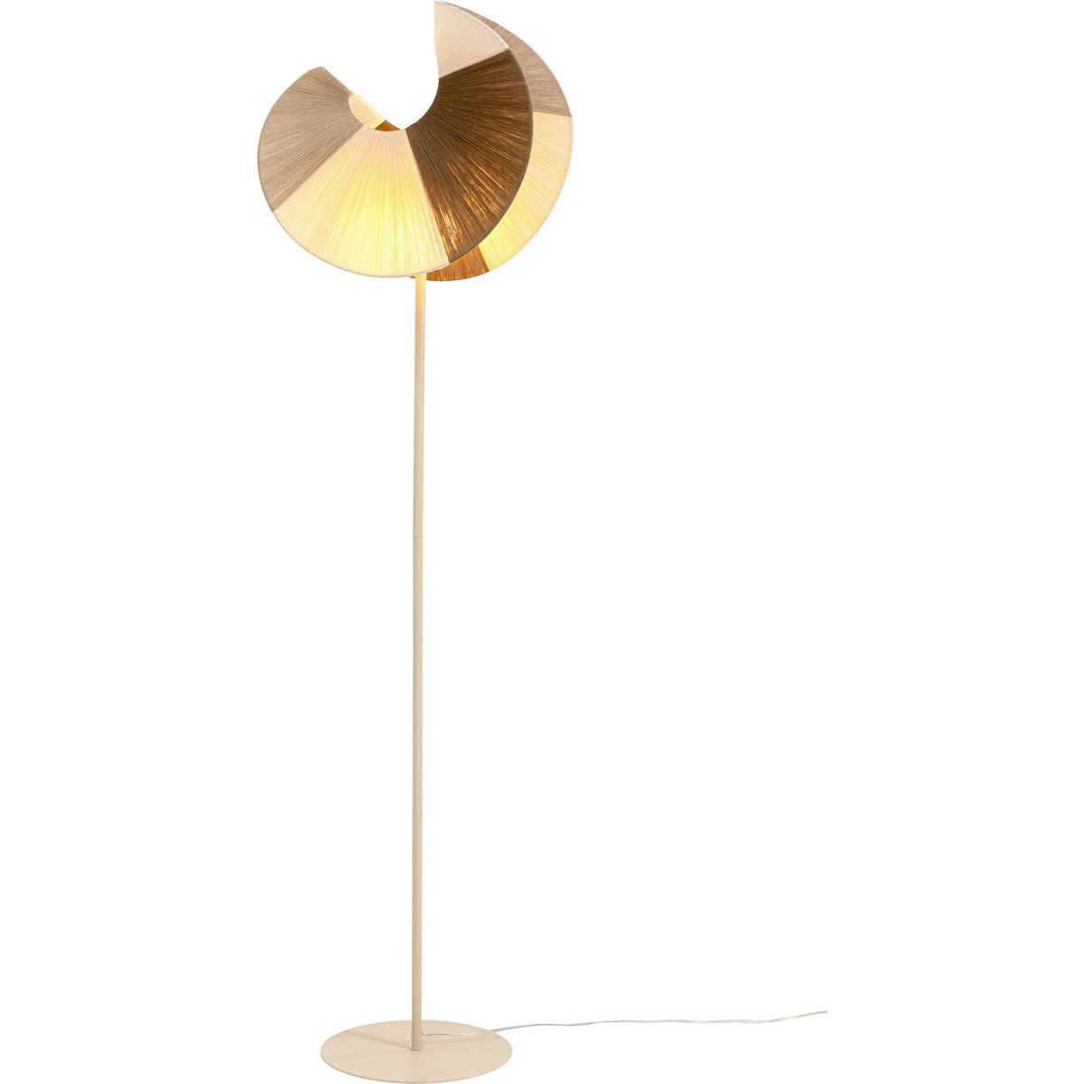 Lampadaire en acier et coton, SELLA marron, KARE DESIGN