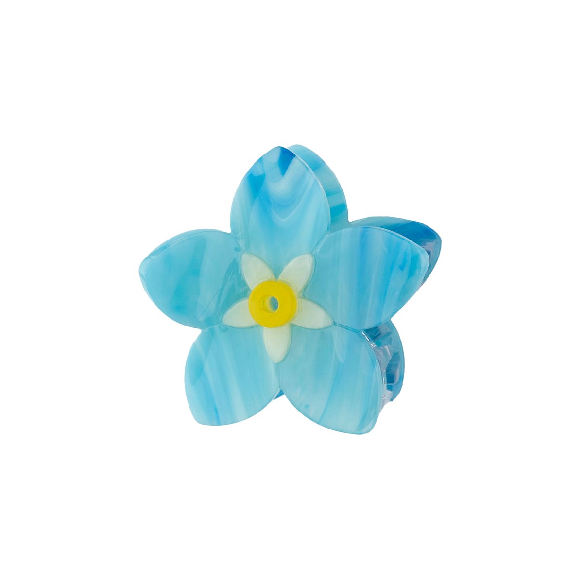 Pince à cheveux MYOSOTIS bleu et jaune, COUCOU SUZETTE
