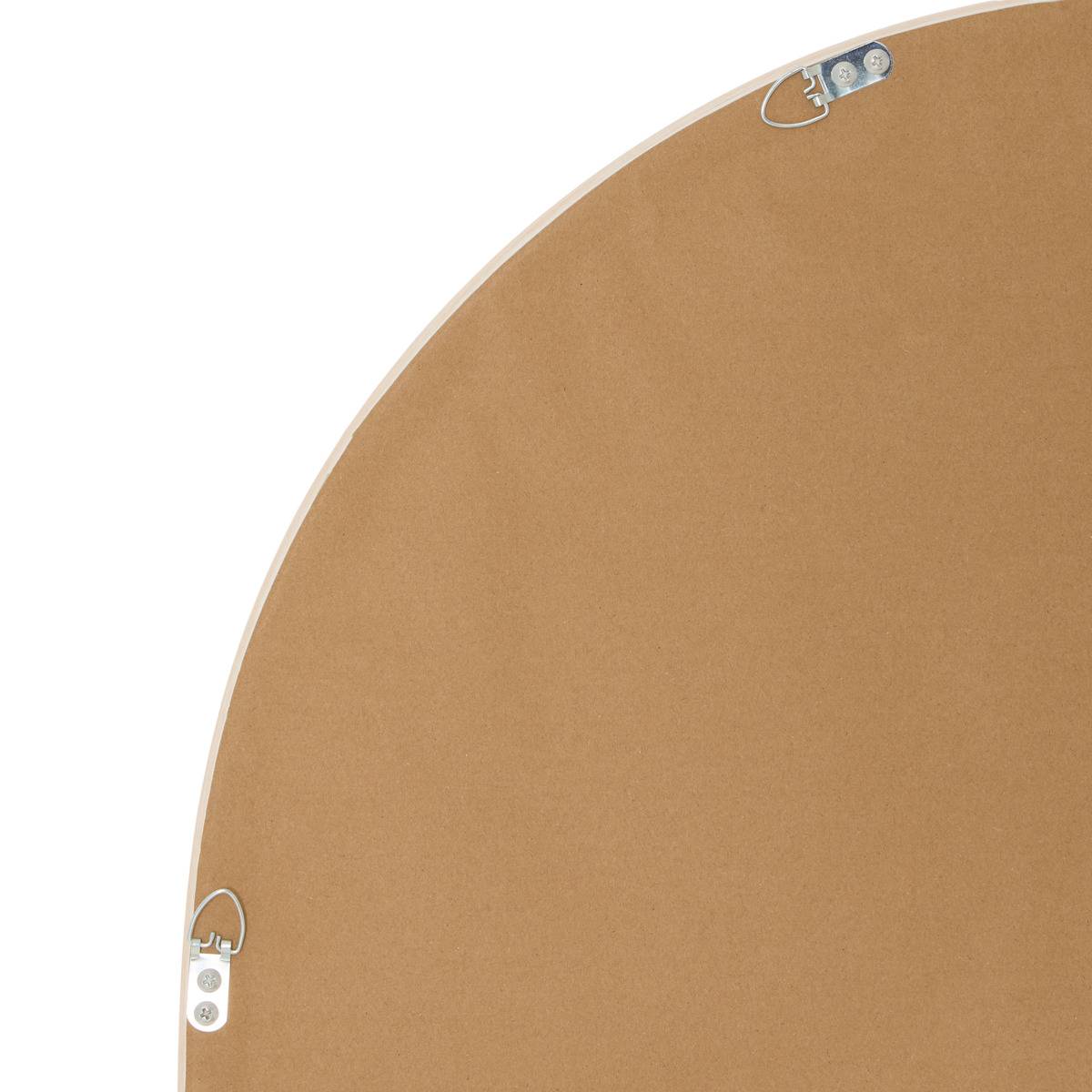 Miroir ovale grand format effet bois KANDRA crème, ATMOSPHERA