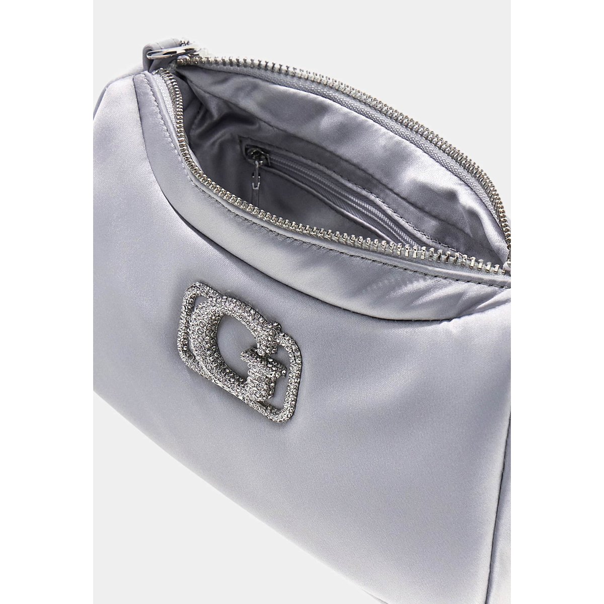 Sac D'épaule Prue Inscription Logo argent, GUESS