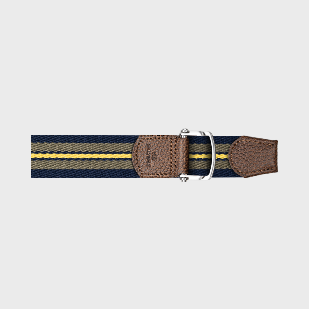Ceinture SANGLE bleu marine, vert et jaune, BILLYBELT
