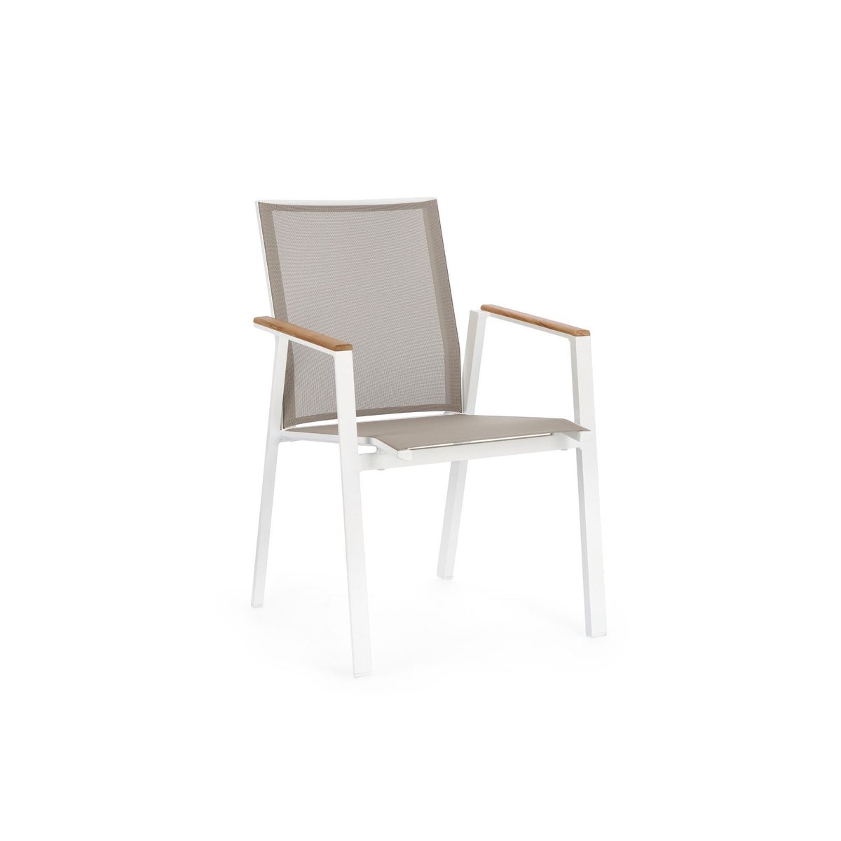 Chaises de jardin empilables en aluminium (lot de 4) - KERVER blanc, HELLIN, DEPUIS 1862