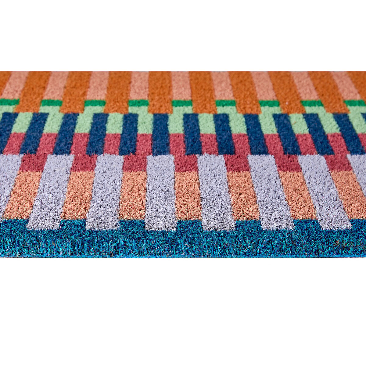 Bright Broken Stripe Coir Doormat multi-coloured, MY MAT