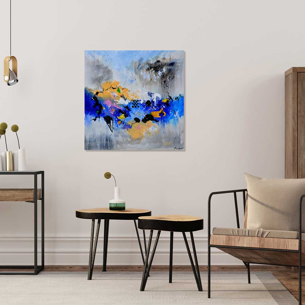 Tableau abstrait virgule tableau alu dibond, HEXOA