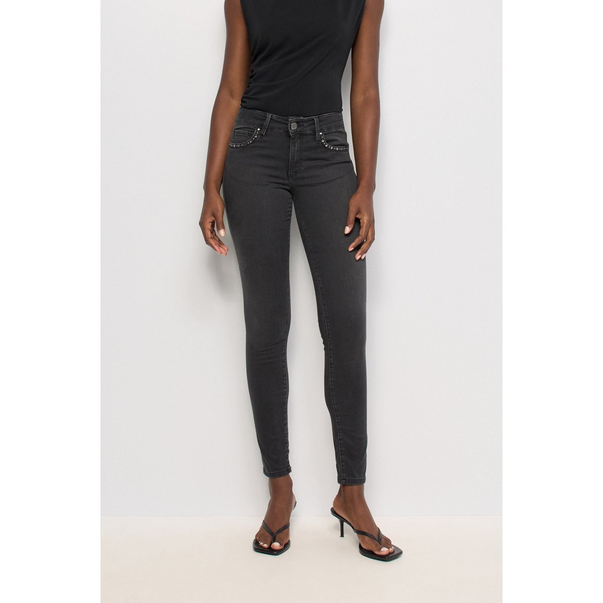 JEAN WONDER PUSH UP SKINNY SOFT TOUCH noir, SALSA JEANS