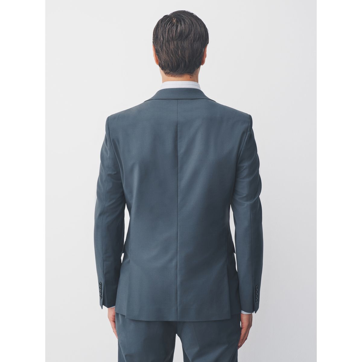 Veste de costume slim en laine mélangée gris anthracite, NEXT