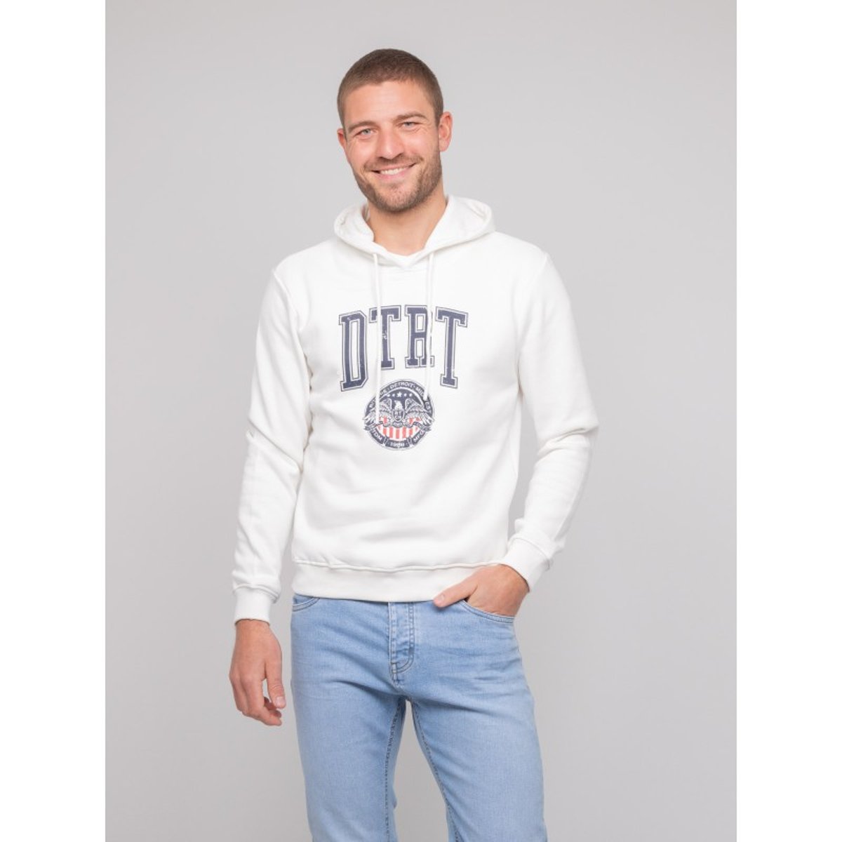 Sweat Capuche Wolfige ecru, RITCHIE