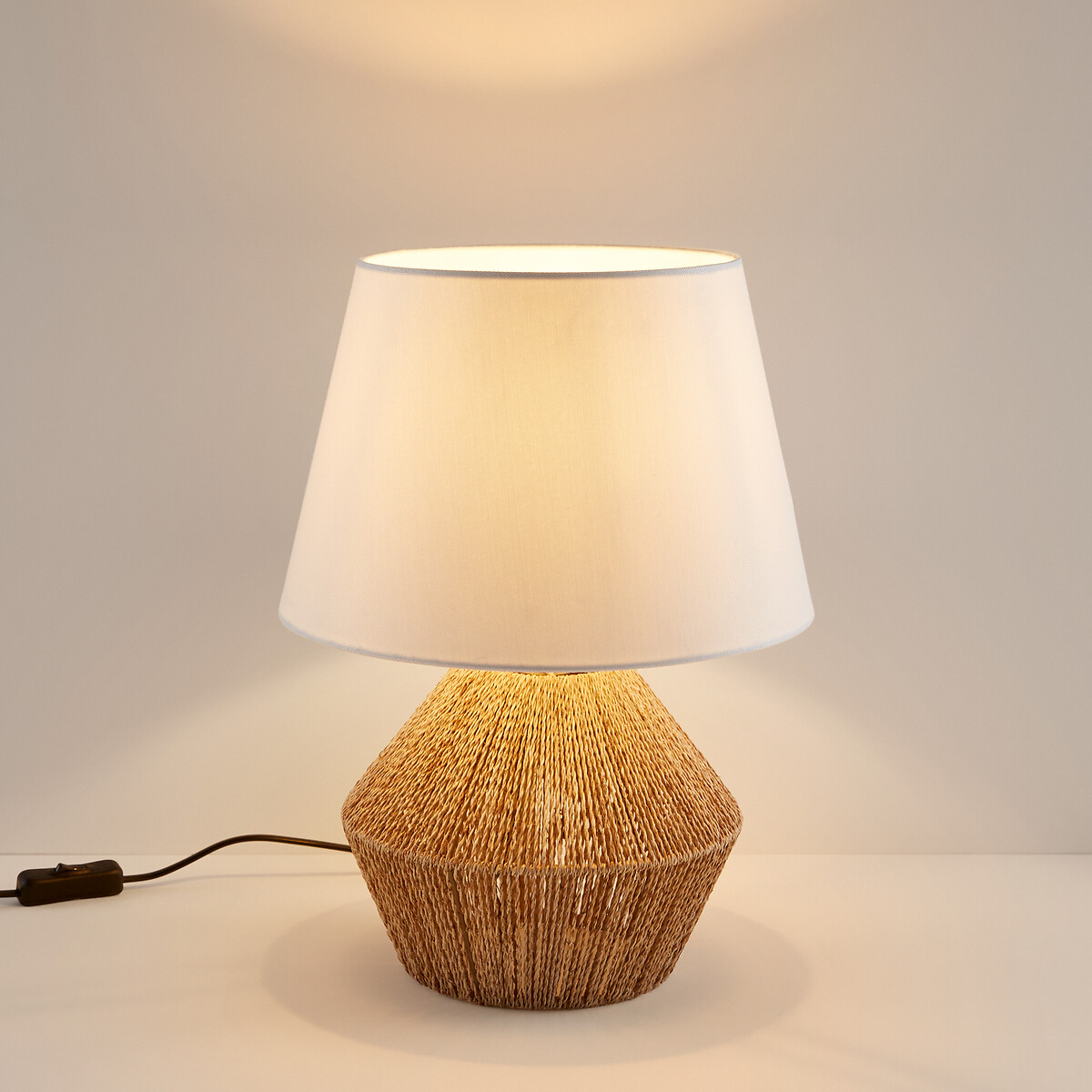 Tischlampe Yaku, Hanf und Leinen natur, LA REDOUTE INTERIEURS