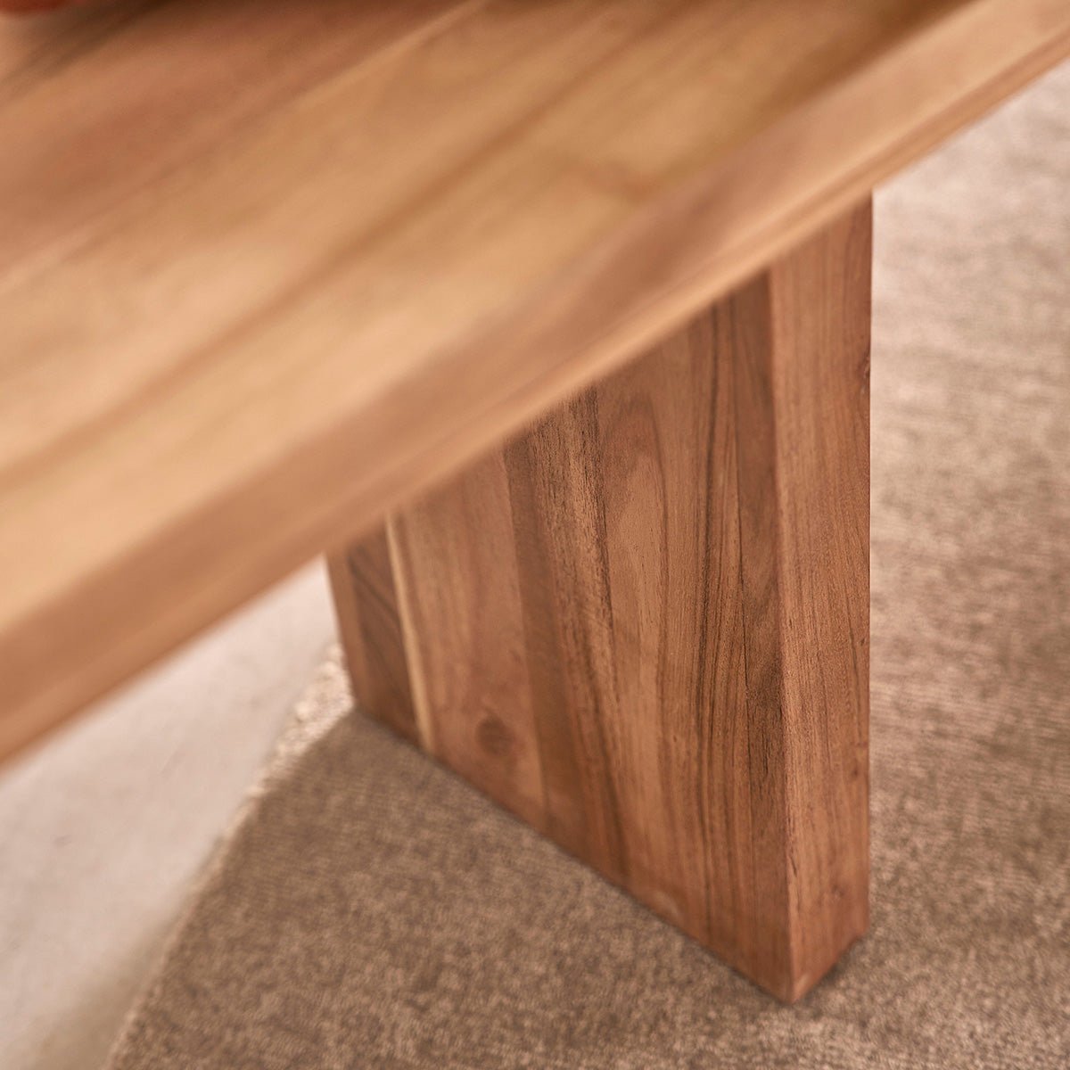 Banc en acacia massif CALI couleur unique, BERAH GETAH