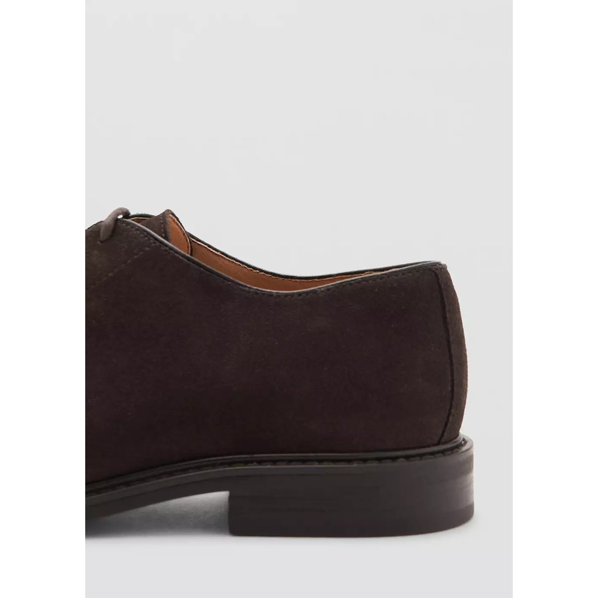 Chaussures costume cuir suède marron, MANGO MAN