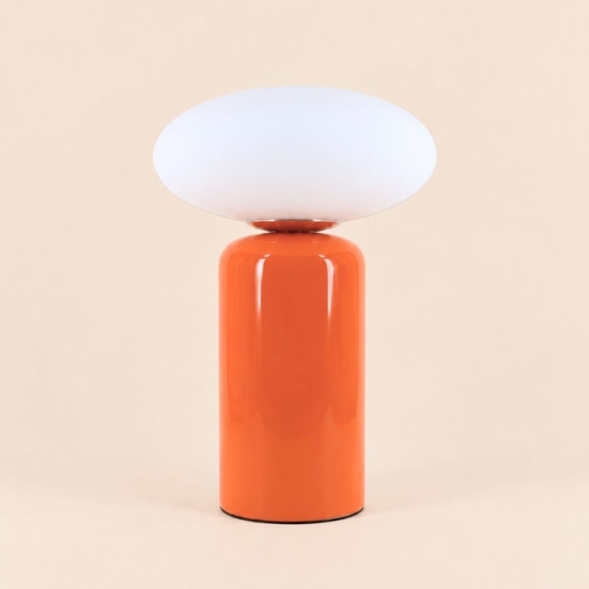 Lampe à poser design en céramique 43cm orange, ORNAMI