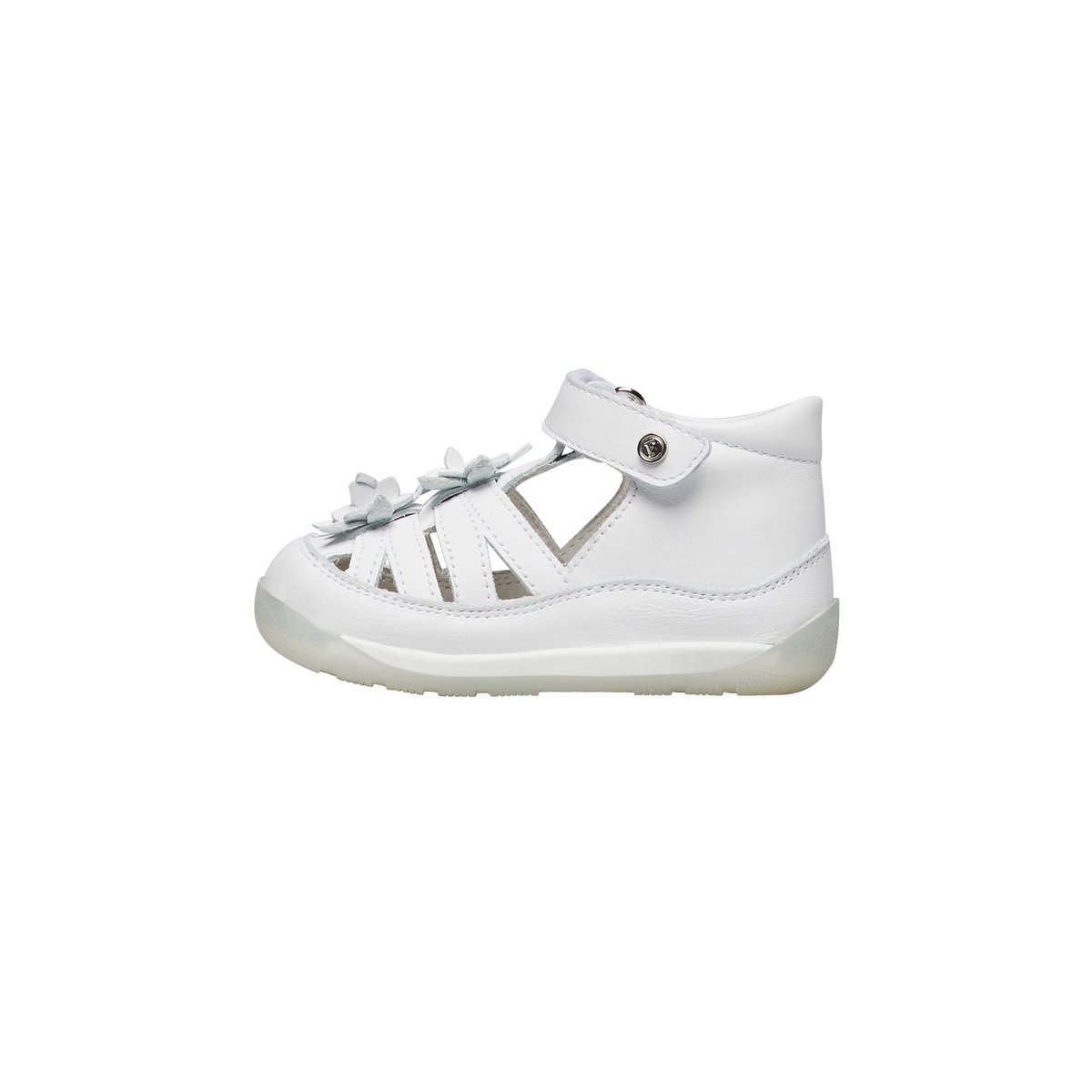 Sandales semi-fermées en cuir FERSIE blanc, FALCOTTO