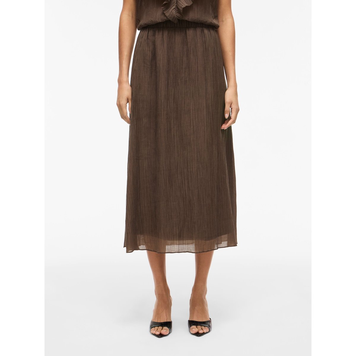 Jupe Mi-Longue marron - slate black1, VILA