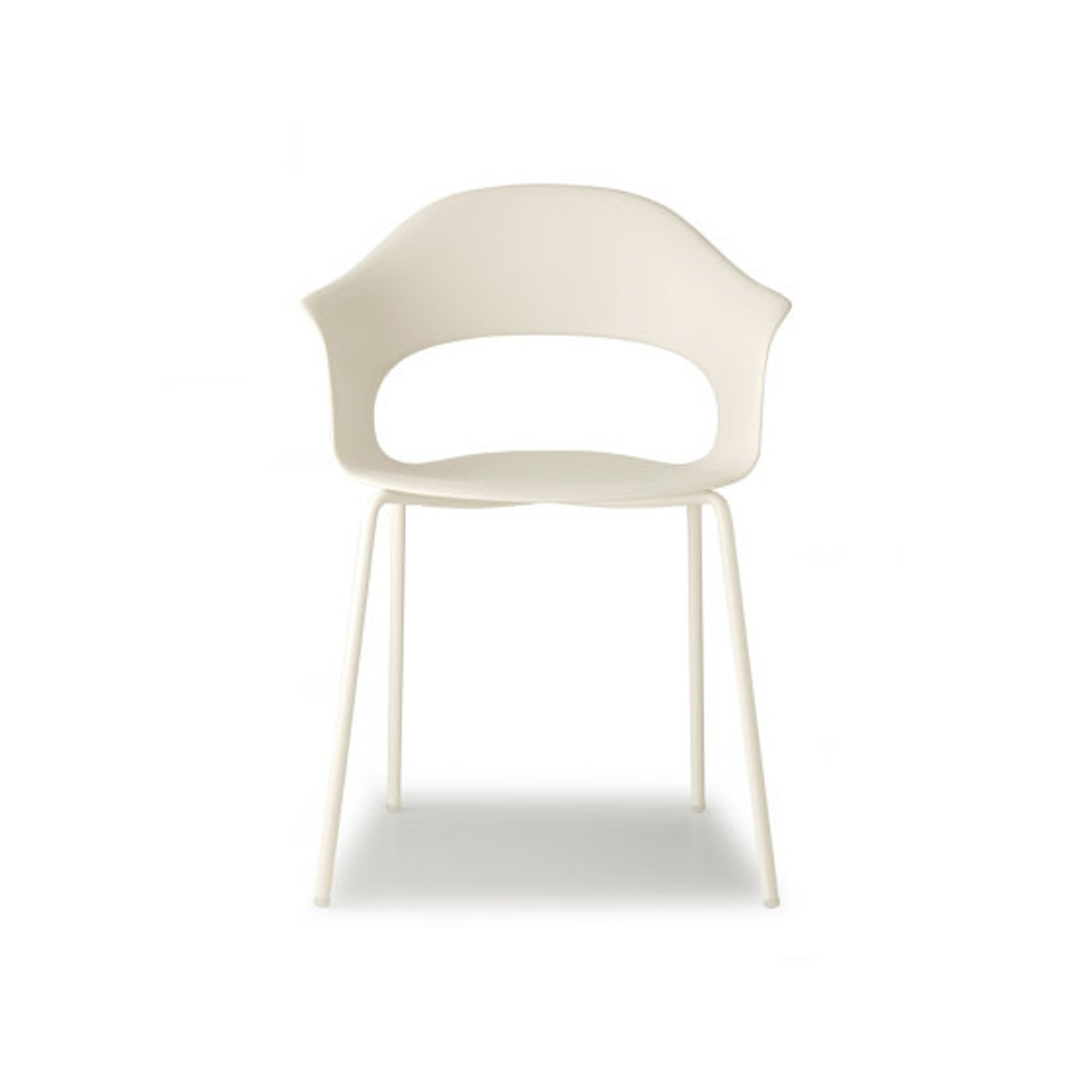Chaise design empilable en technopolymère, LADY B blanc, SCAB DESIGN