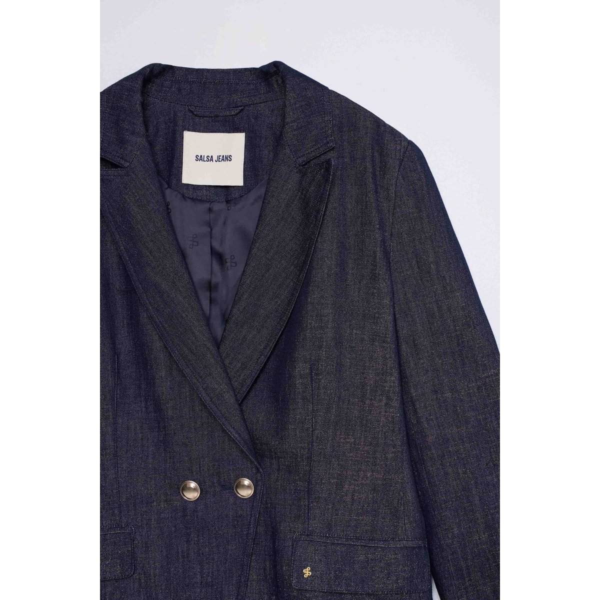 BLAZER STRUCTURÉ BRILLANT bleu foncé, SALSA JEANS
