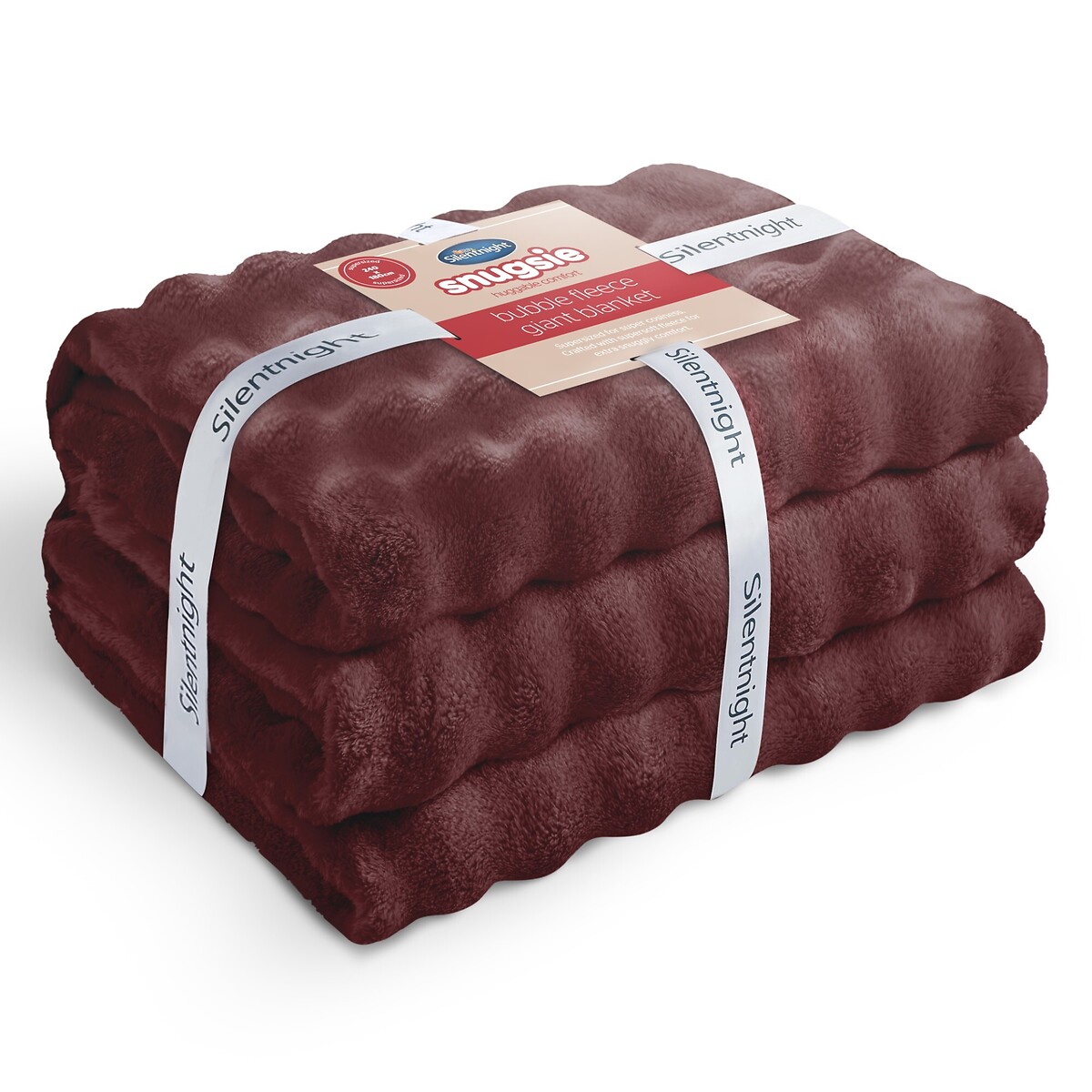 Bubble Fleece Giant Blanket berry, SILENTNIGHT
