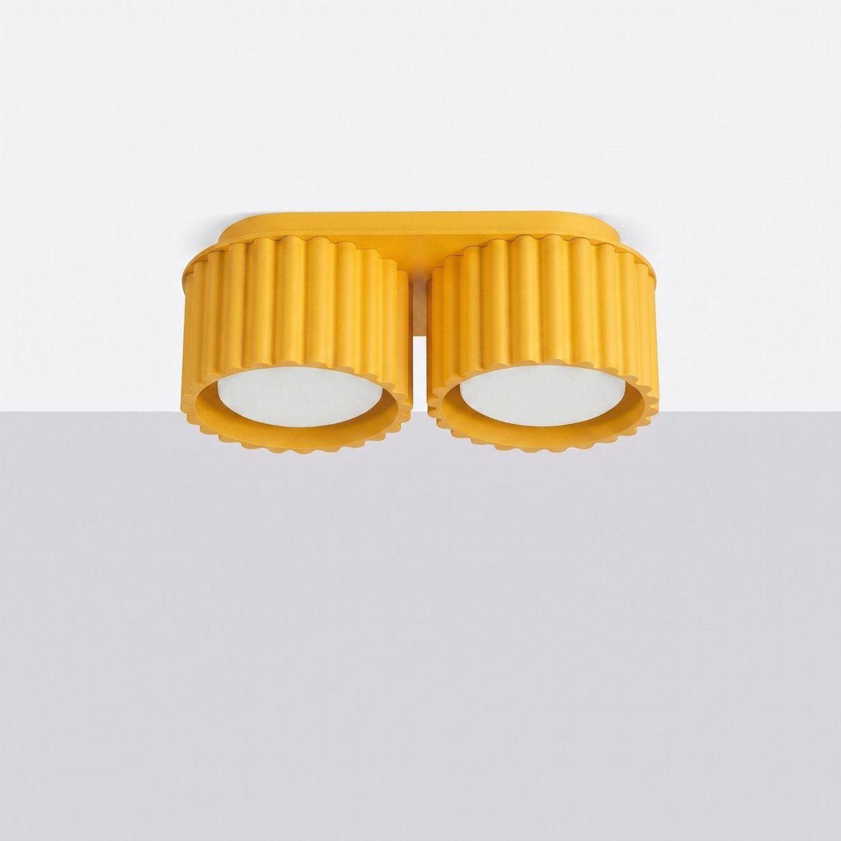 Plafonnier Aluminium Jaune Gx53 2 AURA jaune, EDEN