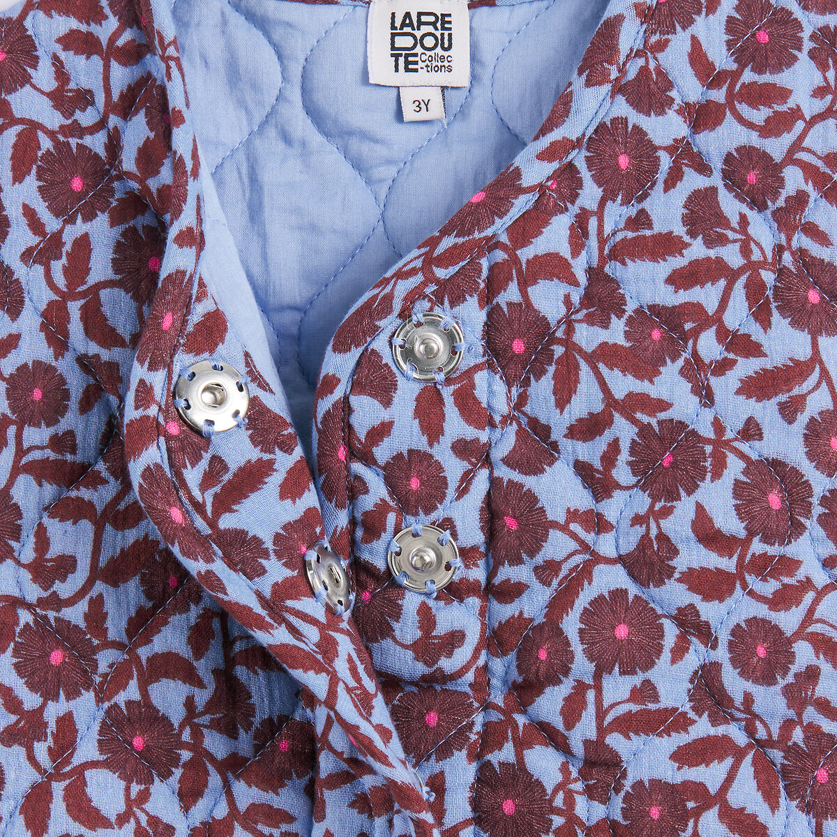 Gilet sans manches matelassé, imprimé fleurs imprimé marron, LA REDOUTE COLLECTIONS