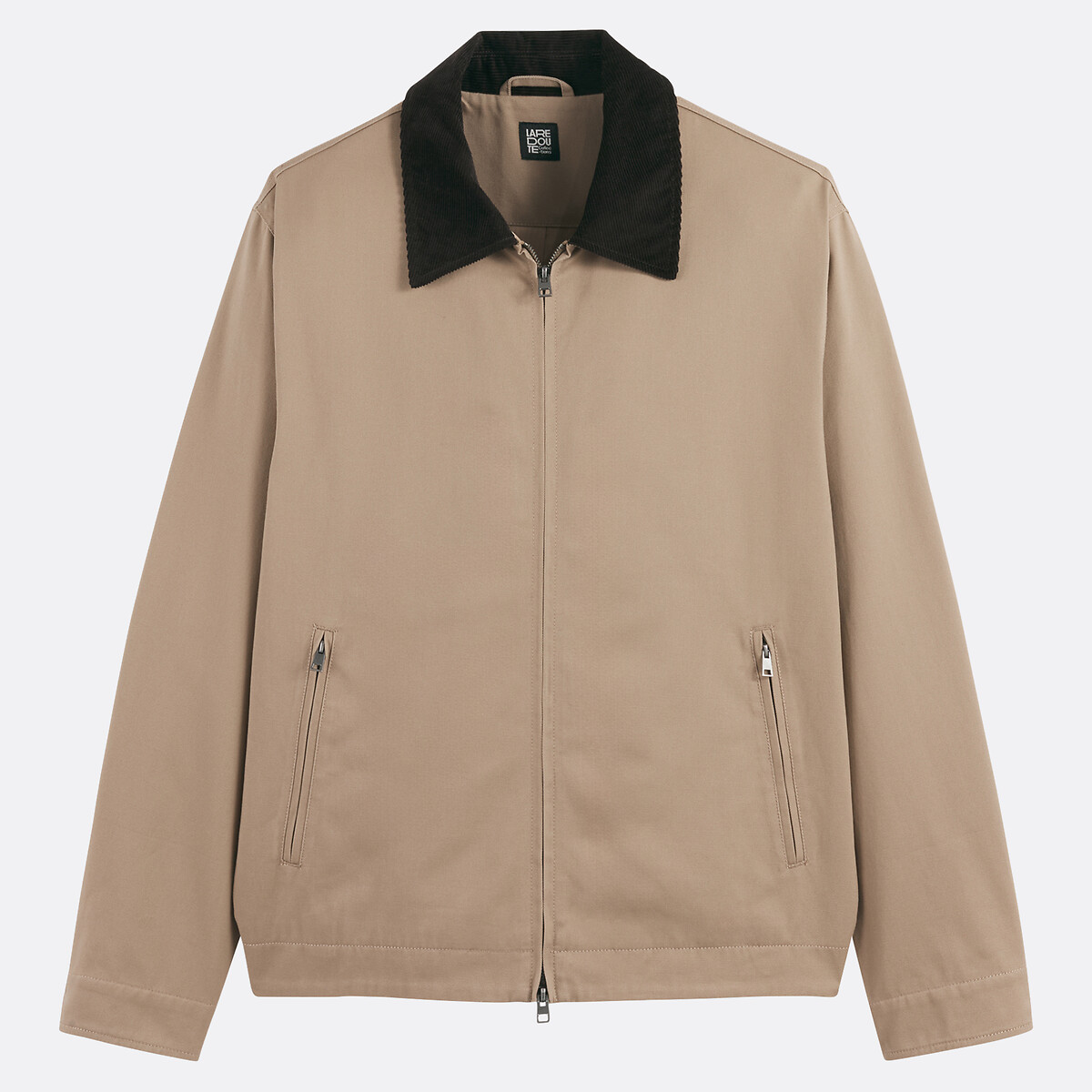 Blouson col velours beige tabac, LA REDOUTE COLLECTIONS