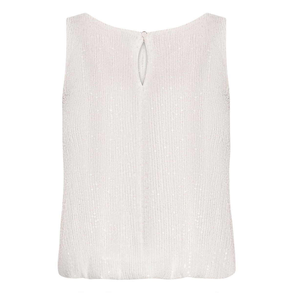 Top à paillettes au look scintillant blanc, VERA MONT
