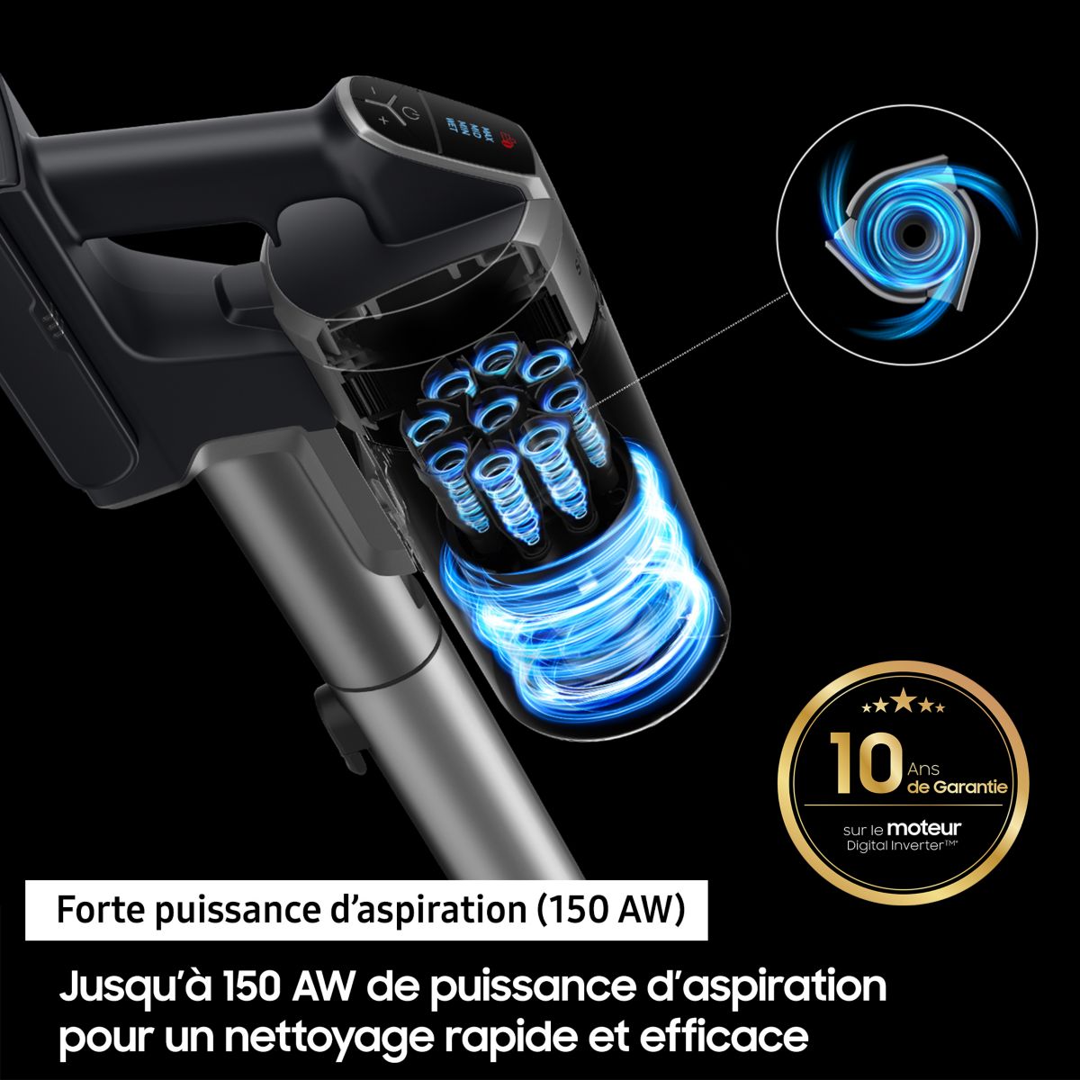 Aspirateur balai Jet 60 Turbo VS15A6031R1 couleur unique, SAMSUNG