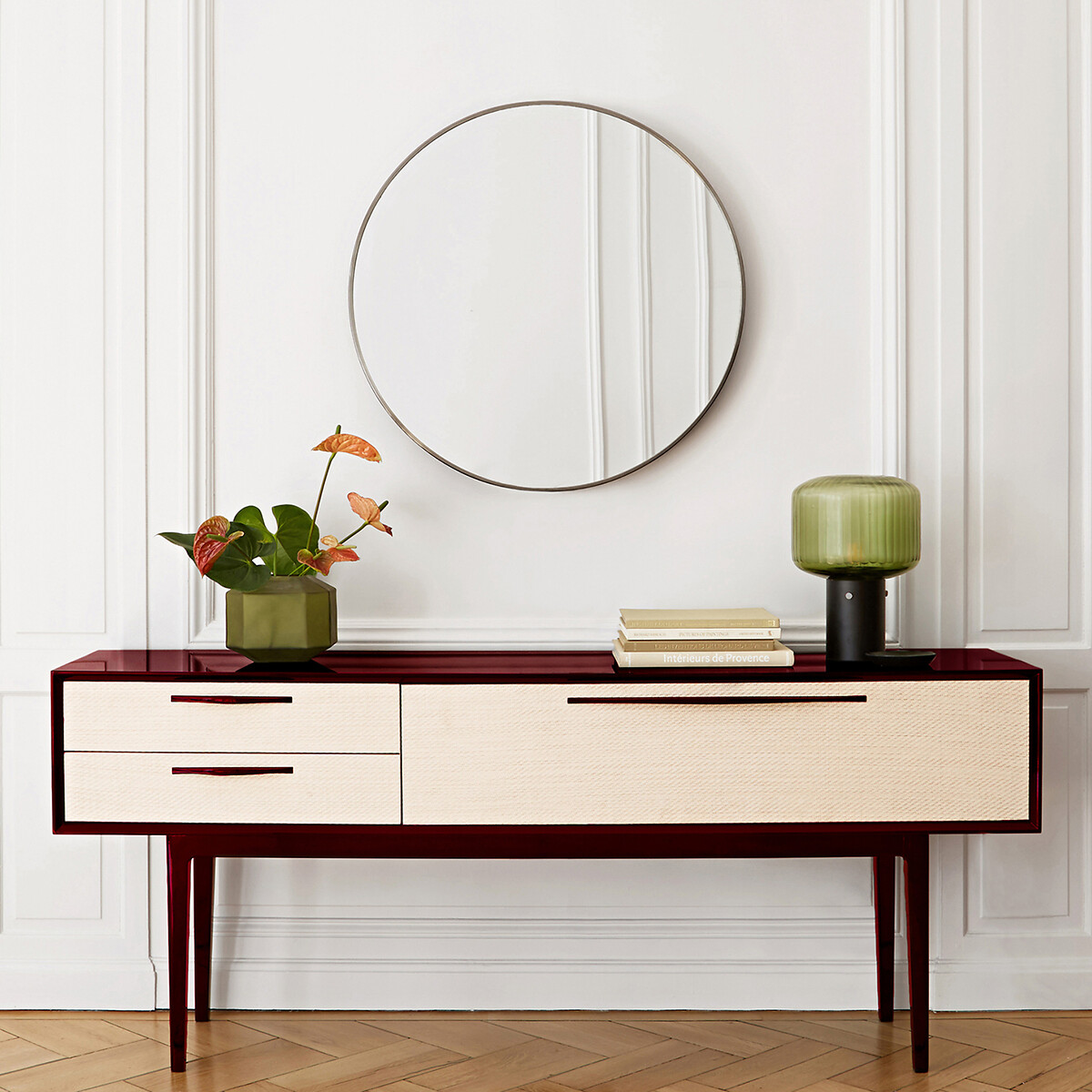 Caligone 80cm Diameter Aged Brass Round Mirror aged brass, AM.PM