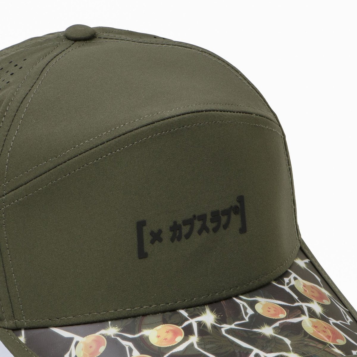 Casquette 6 panels Dragon Ball Z kaki foncé/orange, CAPSLAB