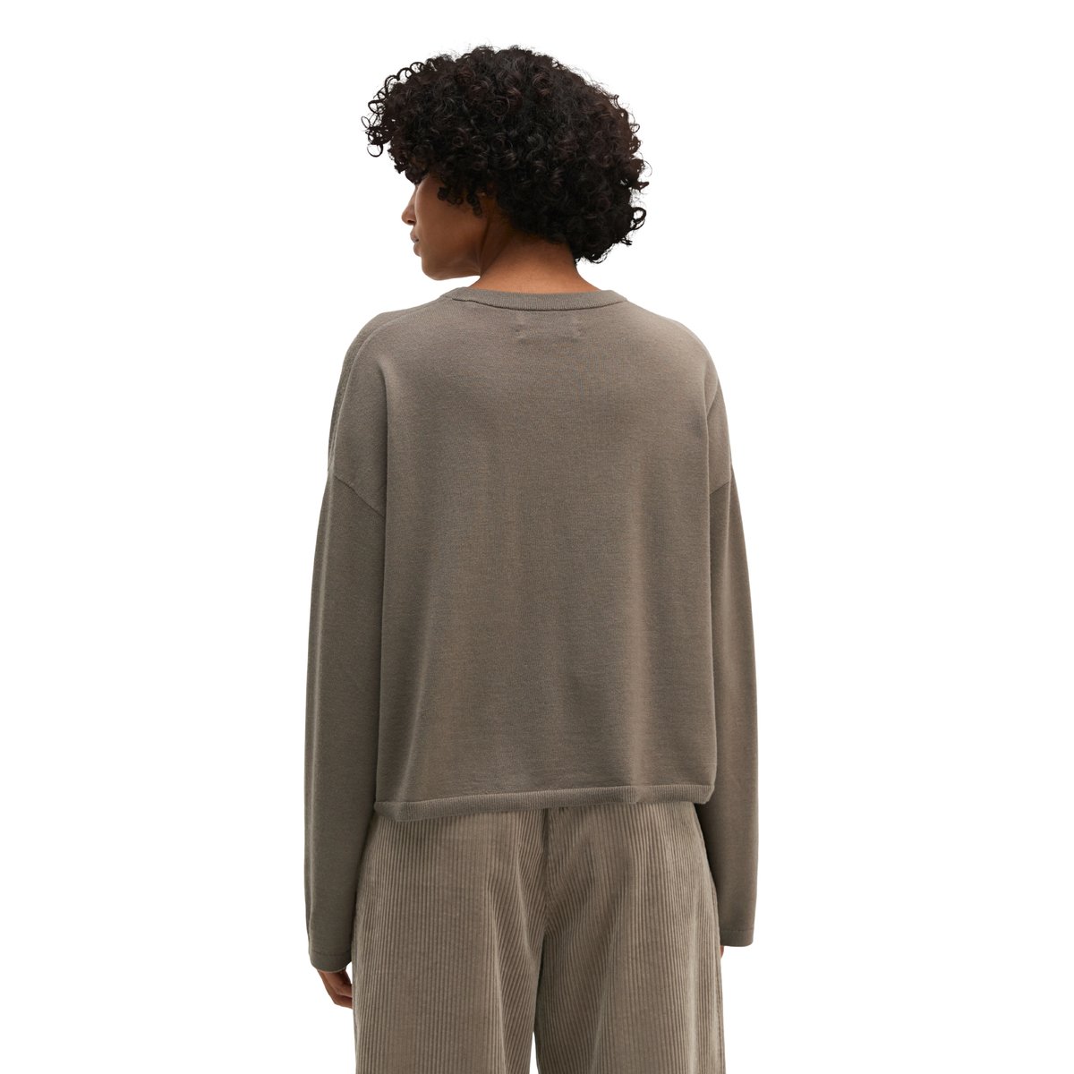 Pull en maille oversize en laine mérinos douce marron, MARC O'POLO