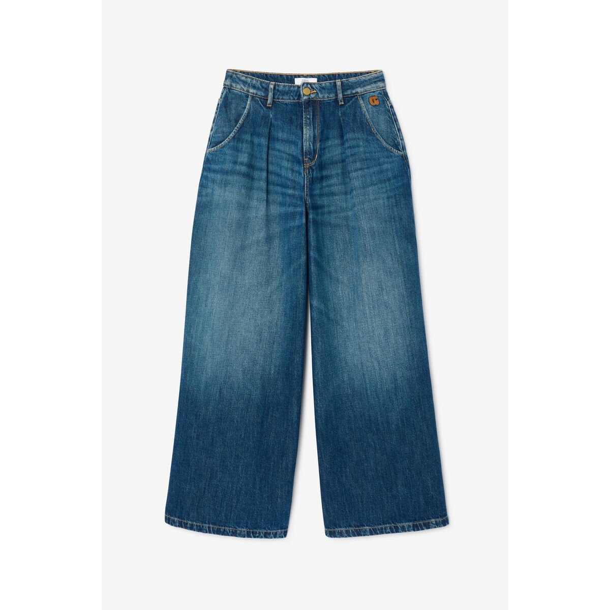 Jeans loose, large LOUVY, longueur 34 blue, LE TEMPS DES CERISES