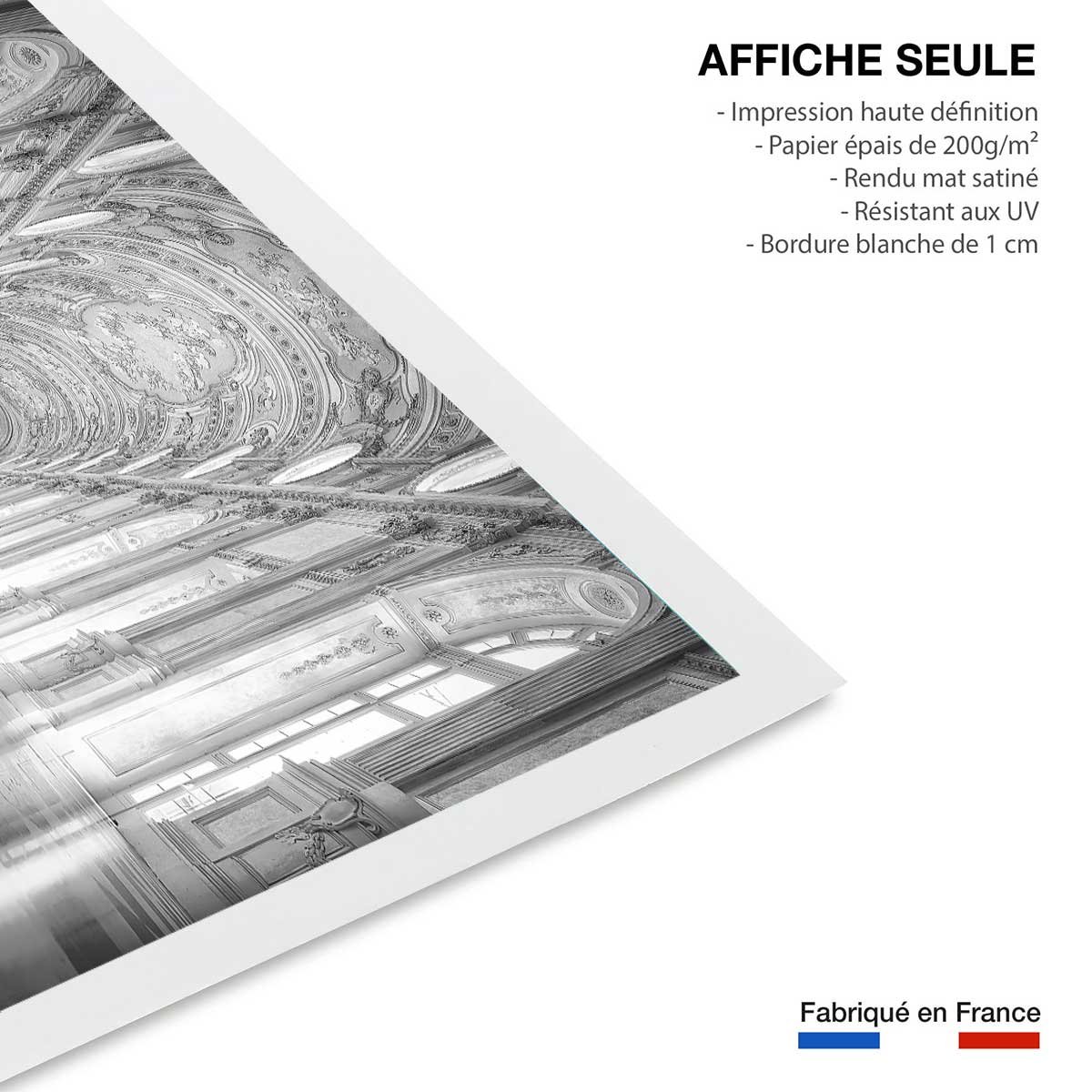 Affiche photo d'art galerie des glaces - affiche seule, HEXOA