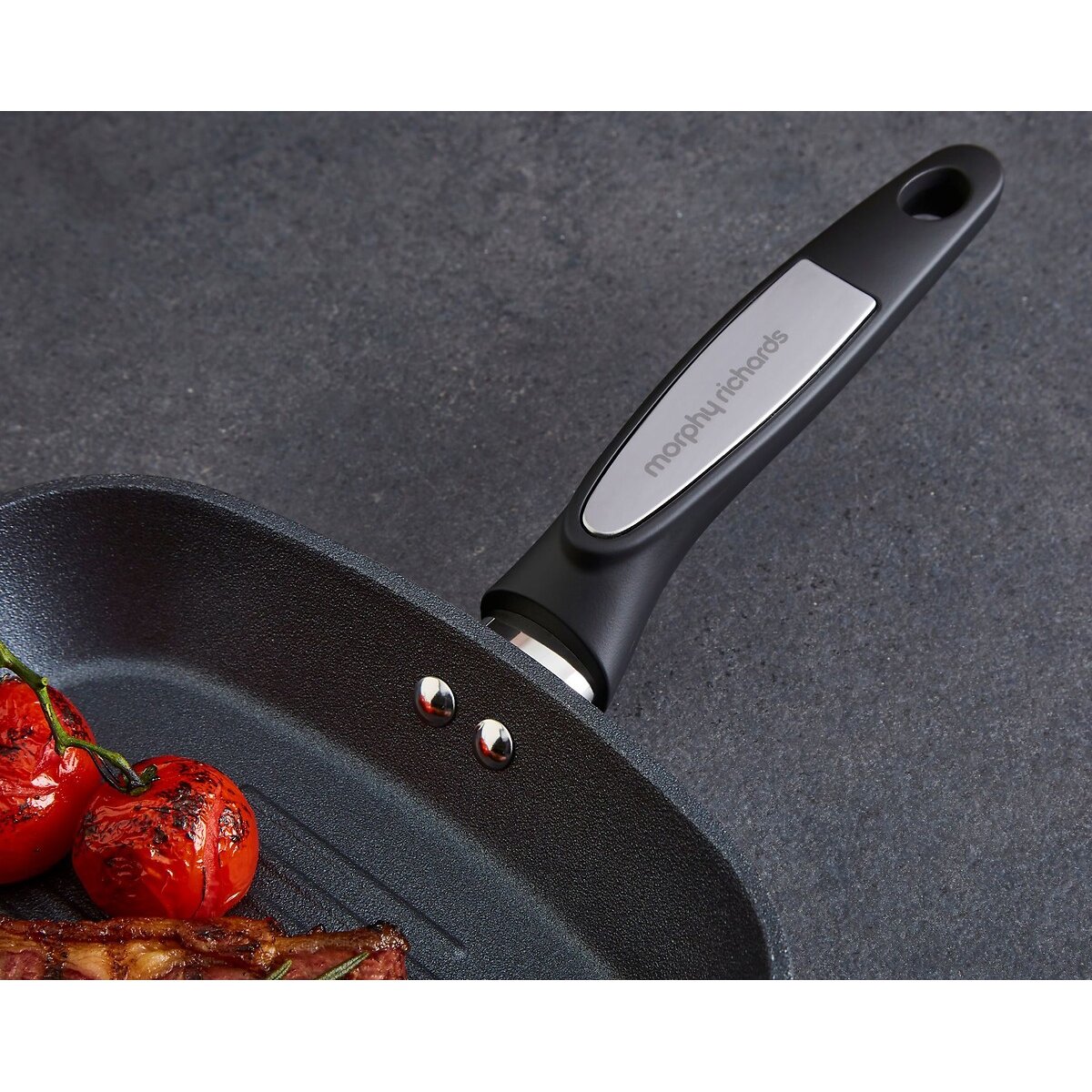 26cm Forged Aluminium Griddle Pan graphite, MORPHY RICHARDS