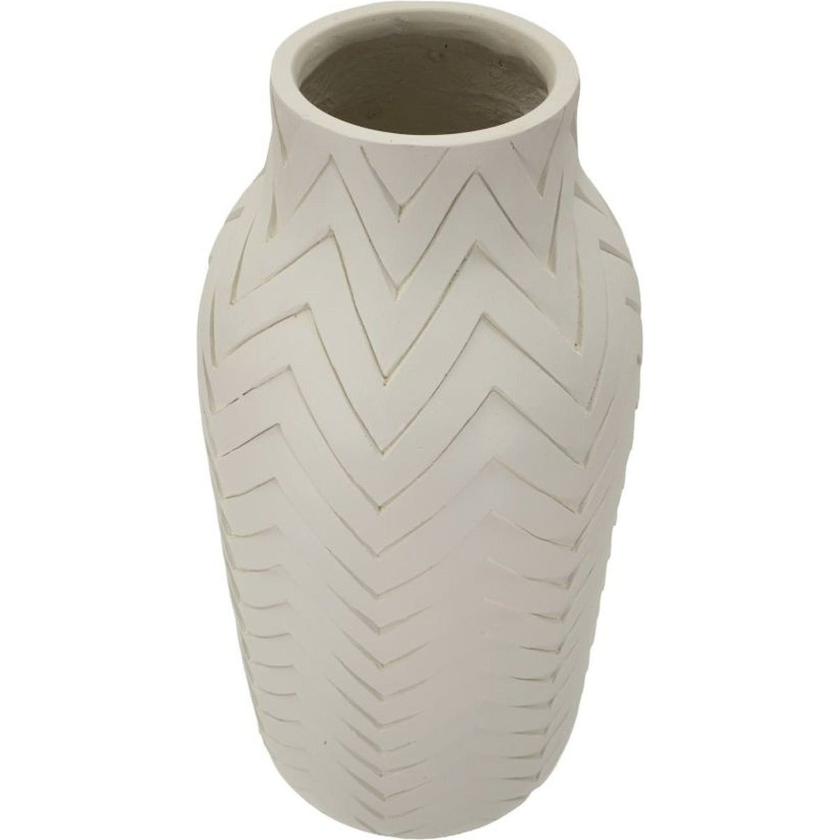 Vase texturé motif chevron MODERN crème, RECOLLECTION