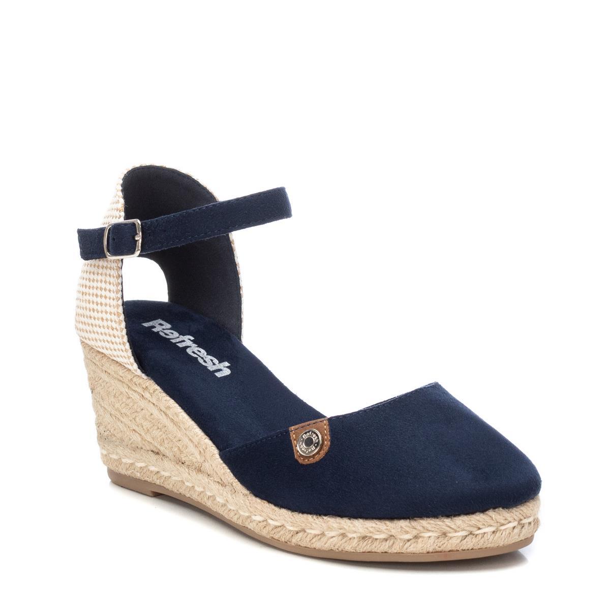 Chaussure Espadrilles Coin Décontractée Boucle bleu marine, REFRESH