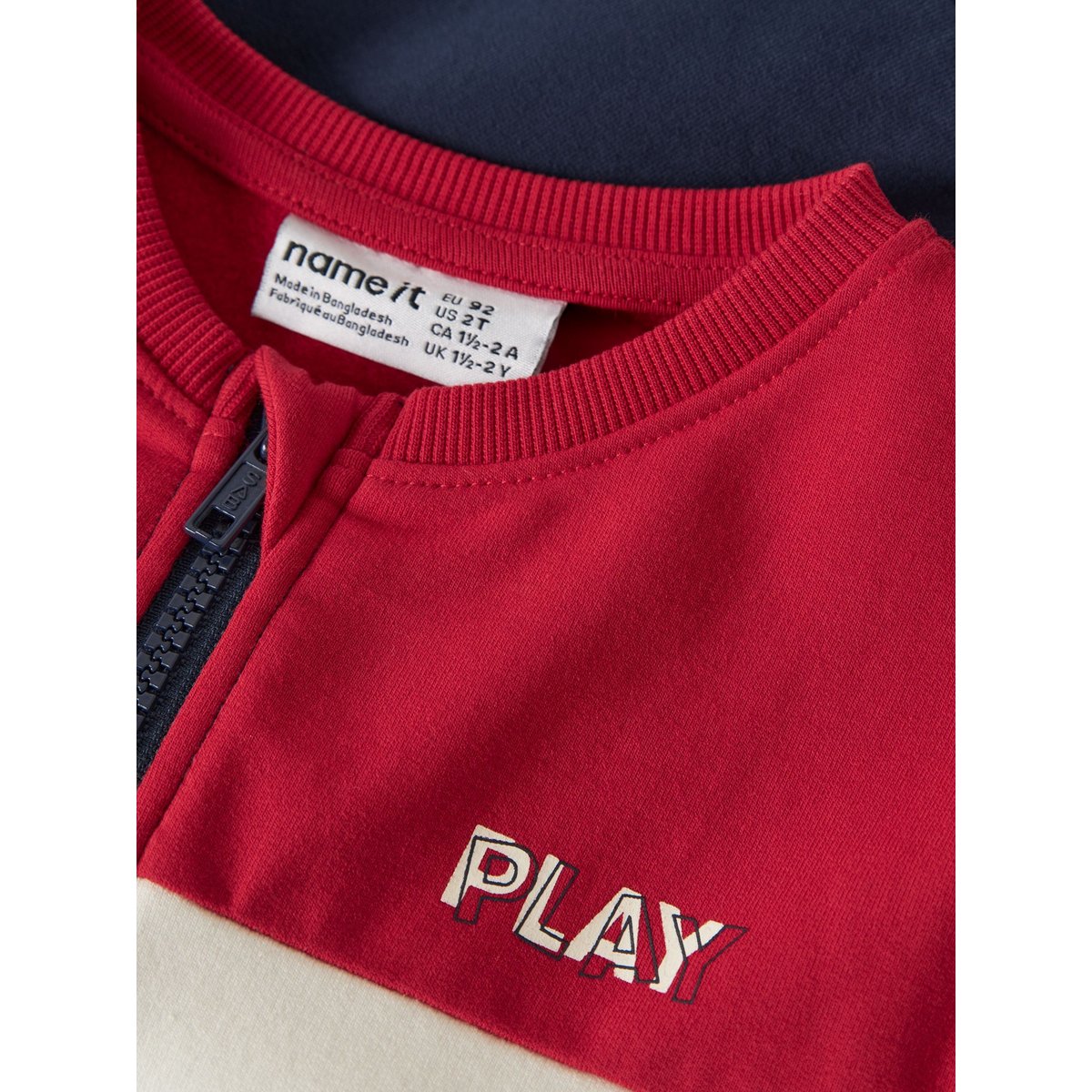 Sweat Zippé bleu - navy blazer1, NAME IT