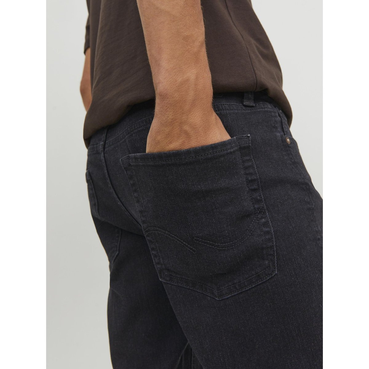 Jean slim stretch Glenn black denim, JACK & JONES